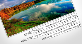 A kép BB- és HTML kódja a fényképek alatt