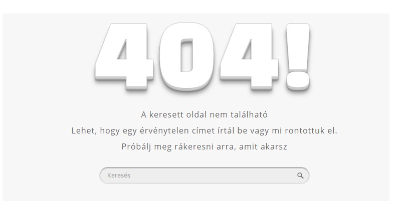 Csupa HTML+CSS 404-es hibaoldal sablon